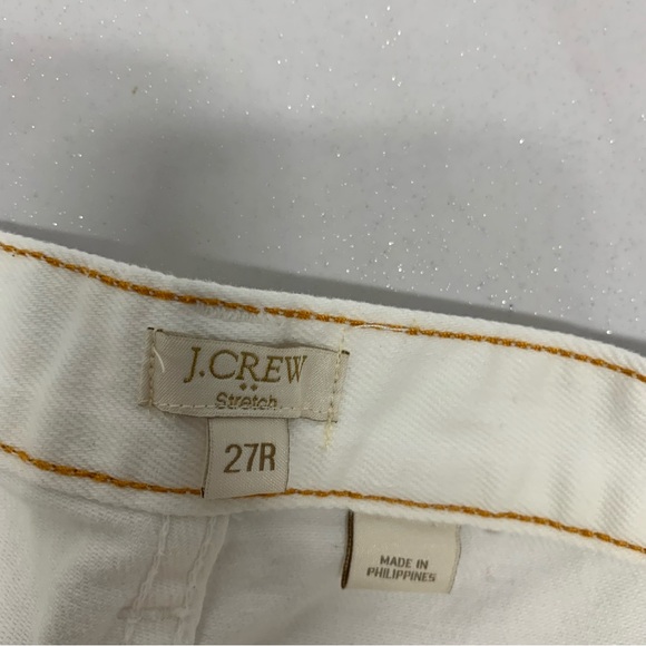 J Crew White Jeans Woman 27 Stretch Straight Casual Resort Vacation Beach - Picture 9 of 13